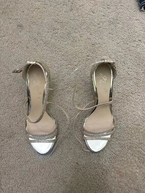 Badgley Mischka Glitter Occasion Heels